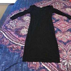 Zenana Premium All Black Fitted Dress